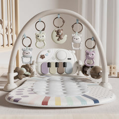 STACTCUTE baby play mat with kick piano for engaging tummy time.
