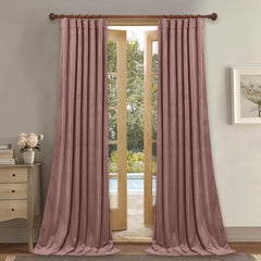 StangH Wild Rose Pink Curtains full set with two panels for elegant room decor