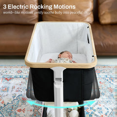 Staroyal 3-in-1 bedside sleeper adapts as cradle, bassinet, or standalone surface.