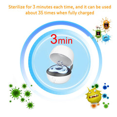 StarWin UV pacifier case lid-open view lets you check status safely.