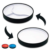 STAYnEAT divided suction plate stays stable for independent self-feeding.