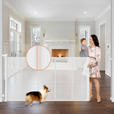 Stcockis reinforced retractable gate in full-width 75-inch setup for wide openings