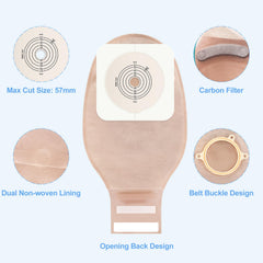 Steawoce colostomy bag skin-friendly adhesive provides gentle hold.