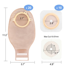 Steawoce ostomy system compatible with belts for flexible attachment