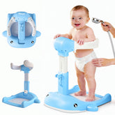 SteelSuperb baby bath stand folded panel demonstrates compact storage for small spaces.