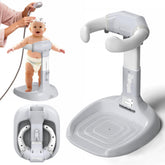 SteelSuperb foldable baby shower stand offers compact storage for small bathrooms.