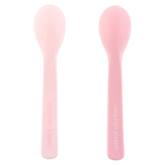 Stephen Joseph ergonomic feeding spoons offer a comfortable grip during early feeding attempts