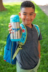 Stephen Joseph insulated kids bottle with spill-resistant design for busy days.