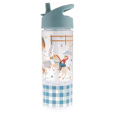 Stephen Joseph sip and snack bottle with flip-top lid for easy on-the-go snacking.