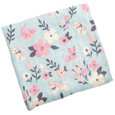 Stephen Joseph muslin swaddle blanket with cat design for cozy swaddling