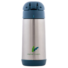 Stephen Joseph stainless steel body provides durable hydration with BPA-free protection.
