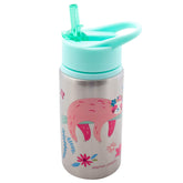 Stephen Joseph stainless-steel water bottle with straw lid for spill-free sipping on the go