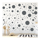 StickerDeen polka dot circle wall stickers grey pack; eight sheets for easy decorating.