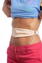 Stickman Dialysis tuck-away PD belt made of soft breathable material.