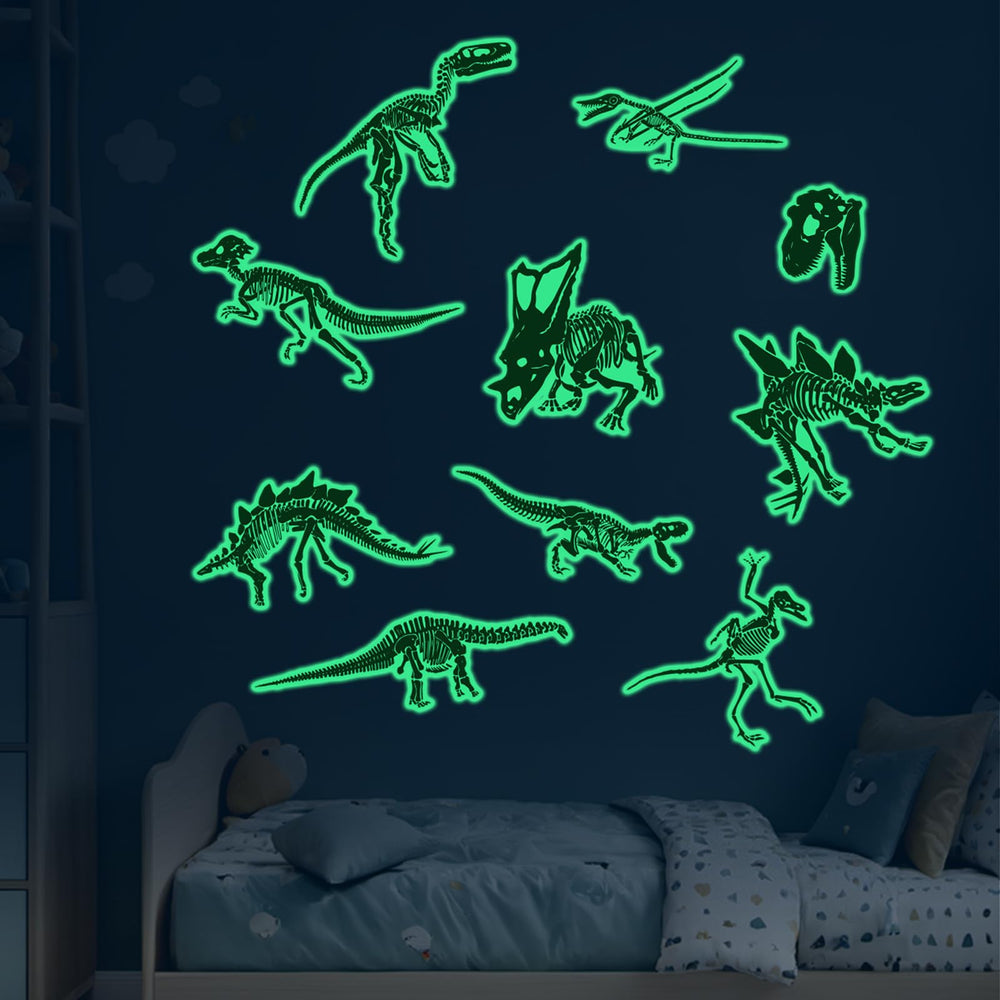 STNRST-IN Dinosaur wall decals, 10 large stickers, boost imaginative play and room decor.