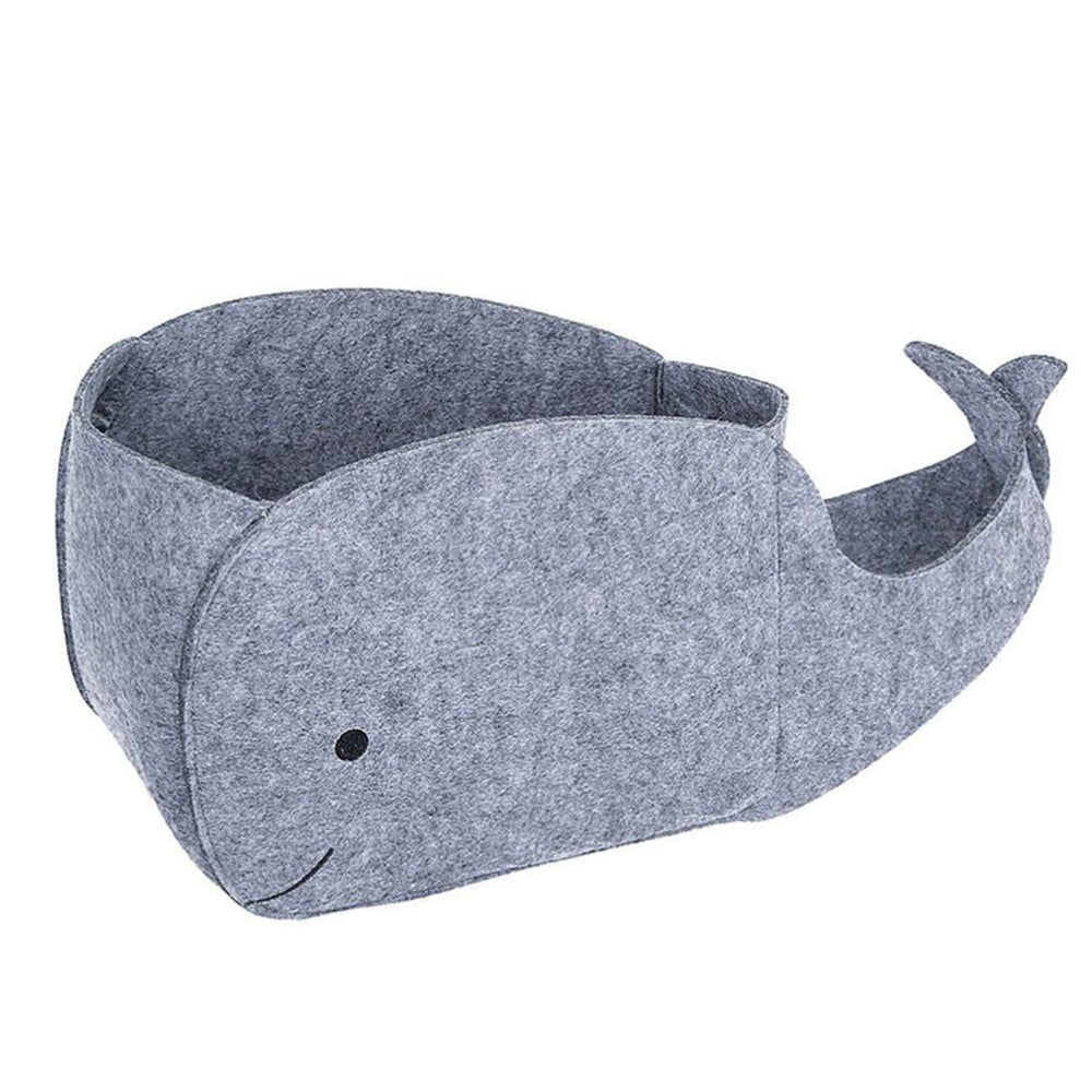 STOBOK whale-shaped storage bin keeps toys neatly organized in the nursery.