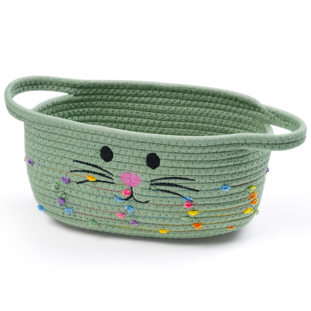STOBS K small woven basket with handle for tidy storage
