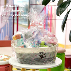 STOBSK nursery basket in cotton rope design for cozy baby items.