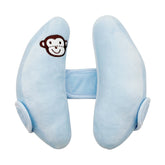 StoHua blue adjustable head and neck pillow supports car seat comfort