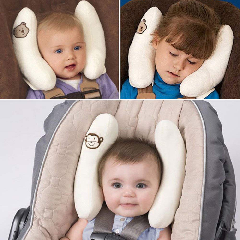 StoHua baby neck-support headrest in soft plush for gentle alignment
