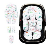 StoHua infant car seat insert with dinosaur illustration providing gentle support for long trips