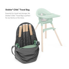 Stokke Clikk Travel Bag Grey leg pocket keeps parts secure