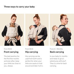 Stokke Limas carrier hip-carry option enables close bonding and hands-free meals.