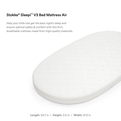 Stokke Mattress Air with 3D mesh cover supports ongoing air circulation