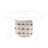 Stokke MuTable Cotton Bag with Cars motif close-up for tidy toy storage.
