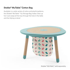 Stokke MuTable Crown Cotton Bag under MuTable for quick cleanup