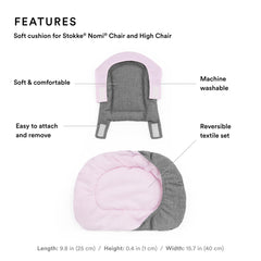 Reversible Stokke Nomi Cushion lets you switch styles with ease.