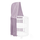 Stokke Sleepi Canopy V3 Lavender drape rod attachment for quick, secure setup.