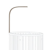 Stokke Sleepi Drape Rod hazy grey close-up in beech wood finish for nursery decor
