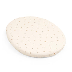 Stokke Sleepi Mini fitted sheet in Flower Ecru for cozy, gentle sleep