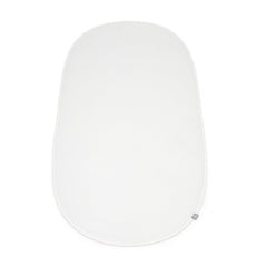 Stokke Sleepi Protection Sheet V3 white, side view, breathable moisture guard for Sleepi beds.