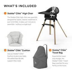 Stokke Travel Bag keeps Clikk parts organized and ready for trips.