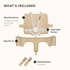 Stokke Tripp Trapp Baby Set 2 Allen keys slots keep tools organized.