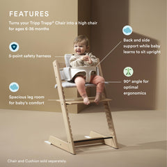 Stokke Tripp Trapp Baby Set 2 side supports keep little sitters comfortable.