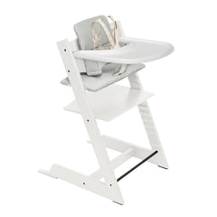 Stokke Tripp Trapp chair white showcases ergonomic design for family meals
