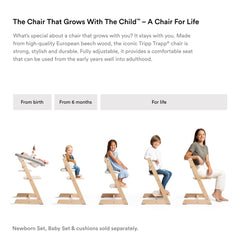 Stokke Tripp Trapp positioned near the dining table for shared family meals