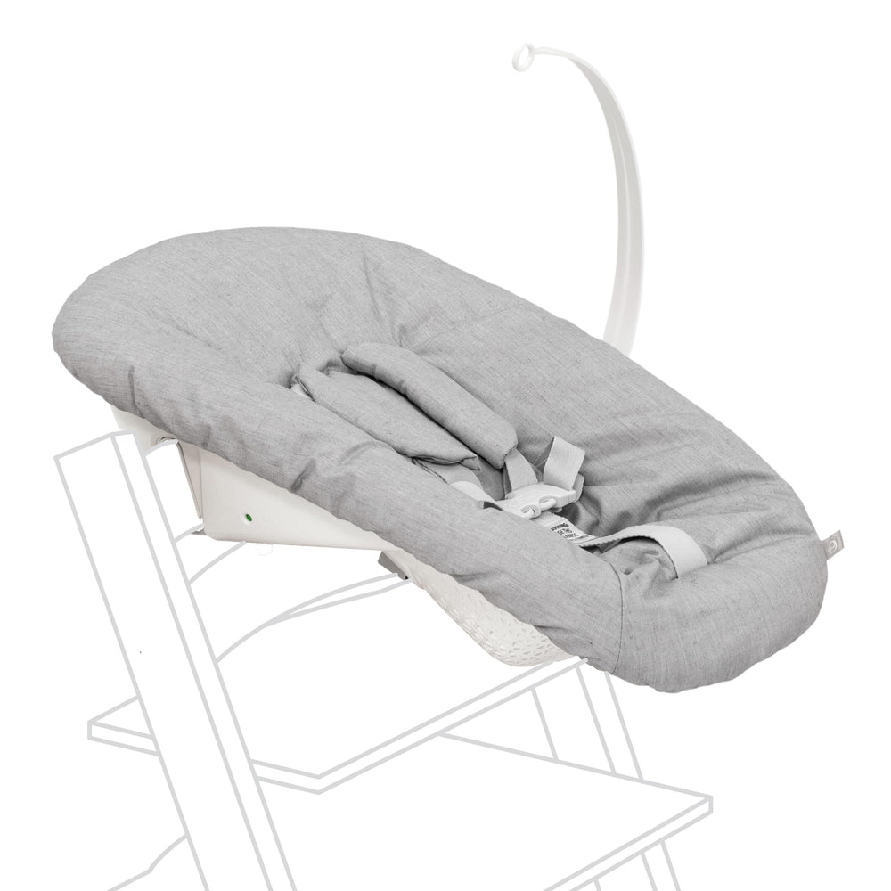 Stokke Tripp Trapp Newborn Set grey on chair for family meals