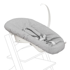 Stokke Tripp Trapp Newborn Set grey on chair for family meals