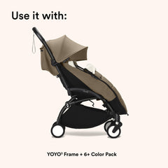 Stokke YOYO Footmuff Toffee opens from below for anti-dirt protection.