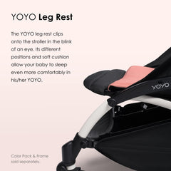 Stokke Yoyo footrest surface that’s easy to wipe clean for busy days.