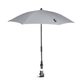 Stokke Yoyo Parasol Stone provides UPF 50+ sun protection for outdoor outings.