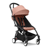 Stokke YOYO3 stroller frame in black, ideal for city-ready portability.