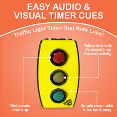 Stoplight Golight Timer yellow light cues transition for smoother routines.