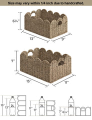 StorageWorks hand-woven seagrass basket highlights natural texture and sturdy construction for daily use.