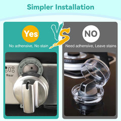 Stove Stoppaz five-piece set packaging shows complete family-friendly safety solution.