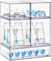 Stowgo baby bottle organizer with stackable drawers for tidy storage and quick access